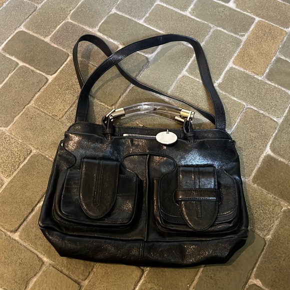 Vintage Leather Chloe Handbag with Lucite handles EUC - Picture 1 of 9